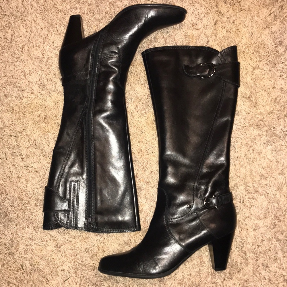 Clarke’s Black Leather Boots